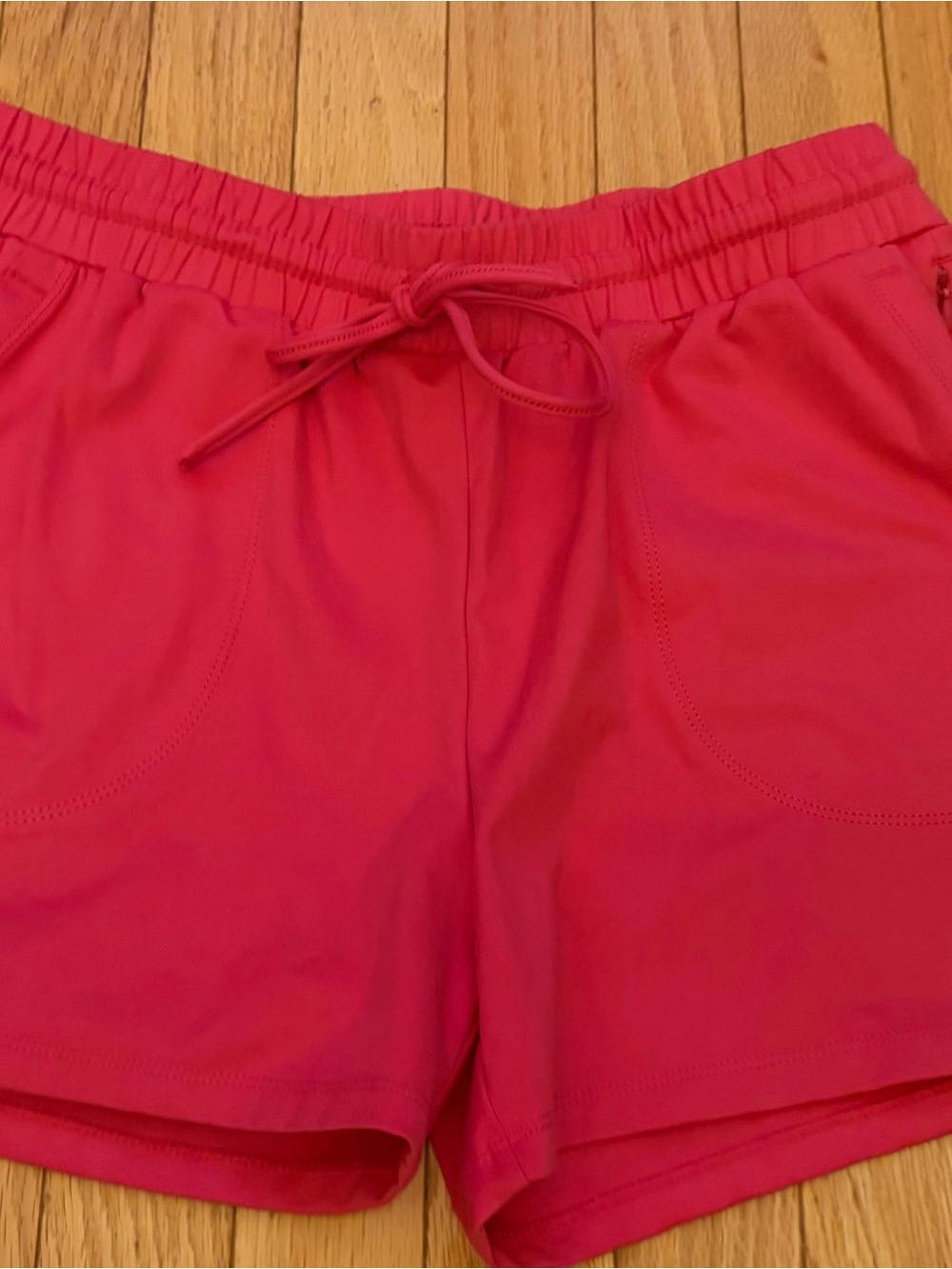 Cynthia Rowley Bright Pink Drawstring Athletic Shorts